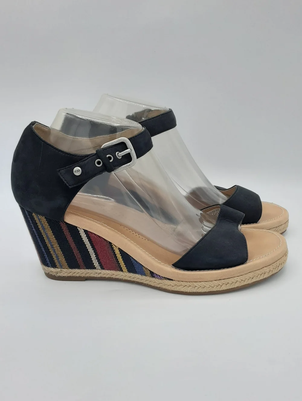 UGG Australia Striped Wedge Sandal.